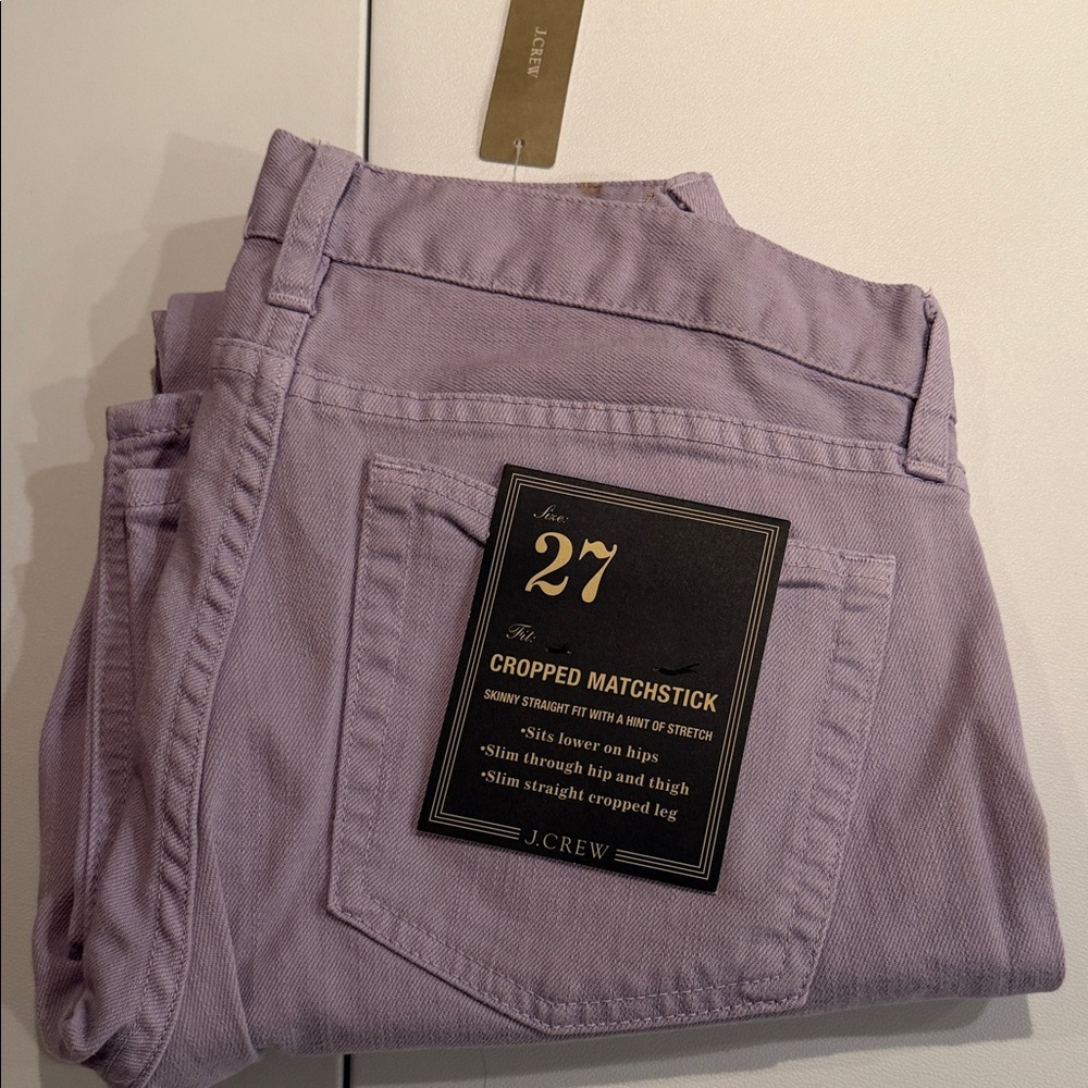 J. Crew Lavender Cropped Jeans